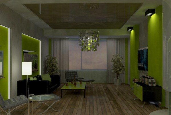 зеленая комната для гостей