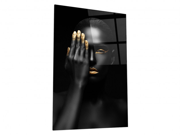 Картина Картина на стекле 40х60 "Золотая девушка 2". арт. WB-01-287-04