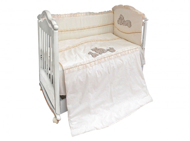 Комплект в кроватку Комплект детского постельного белья Медвежата (стандарт) 1133/6-беж