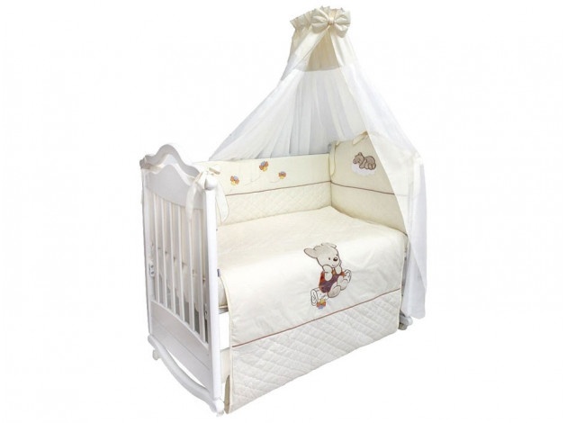 Комплект в кроватку Комплект детского постельного белья Мишутка на бревнышке (стандарт) 1573