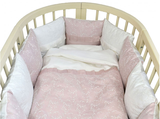 Комплект в кроватку Комплект детского постельного белья Эмили, пудра (универсальный) 5956