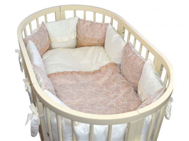 Комплект в кроватку Комплект детского постельного белья Эмили, песочный (универсальный) 5953