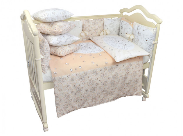 Комплект в кроватку Комплект детского постельного белья Мишки в облаках (универсальный) 5933