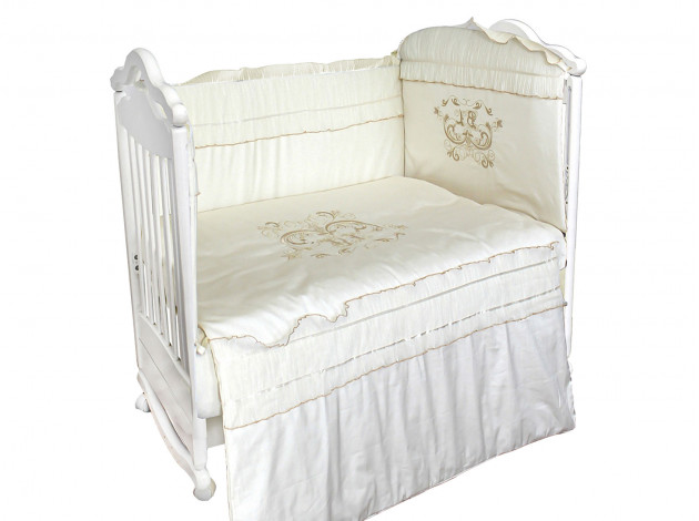 Комплект в кроватку Комплект детского постельного белья Бэби-люкс 1103/6 - беж