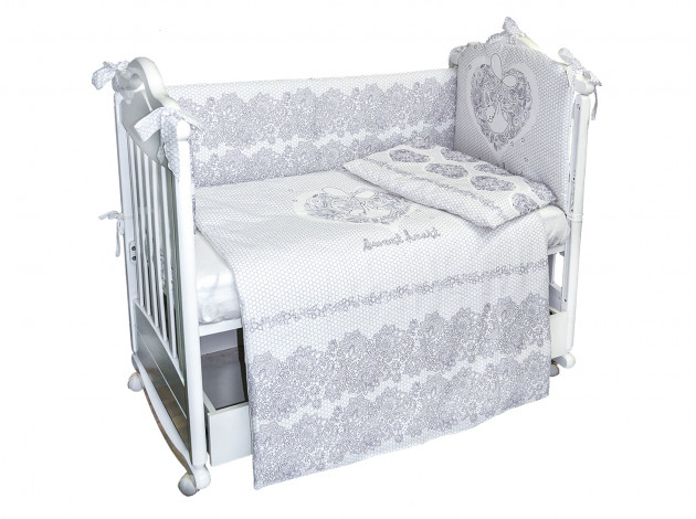 Комплект в кроватку Комплект детского постельного белья Ажурный без вышивки (стандарт) 5120/4