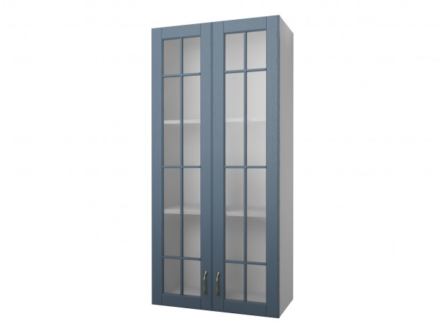 Кухонный модуль Полупенал навесной Н=130 см 2 двери со стеклом 60 см Палермо