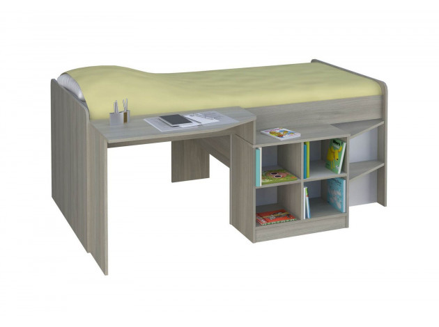 Кровать-чердак Кровать-чердак детская Polini kids Simple со столом и полками 4000