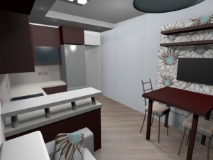 дизайн гостиной-кухни 12 кв м