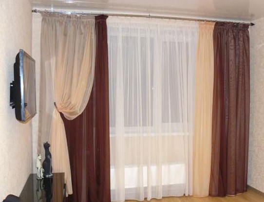 ночные шторы в гостиной