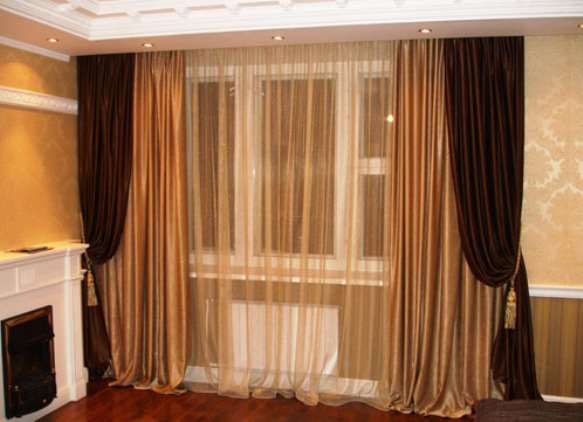 ночные шторы в гостиной