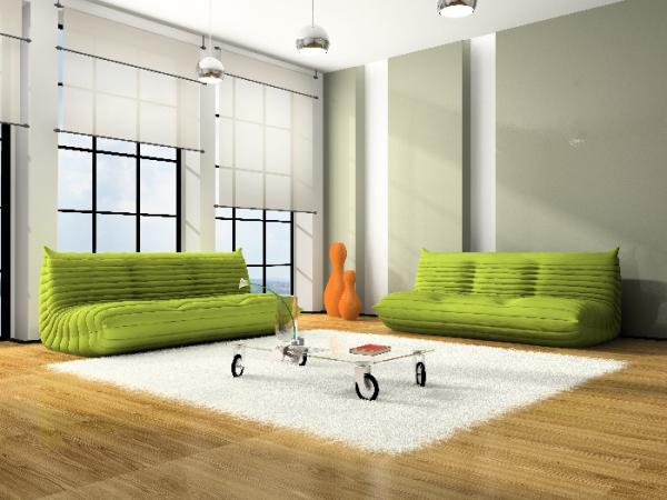 зеленый диван для гостиной